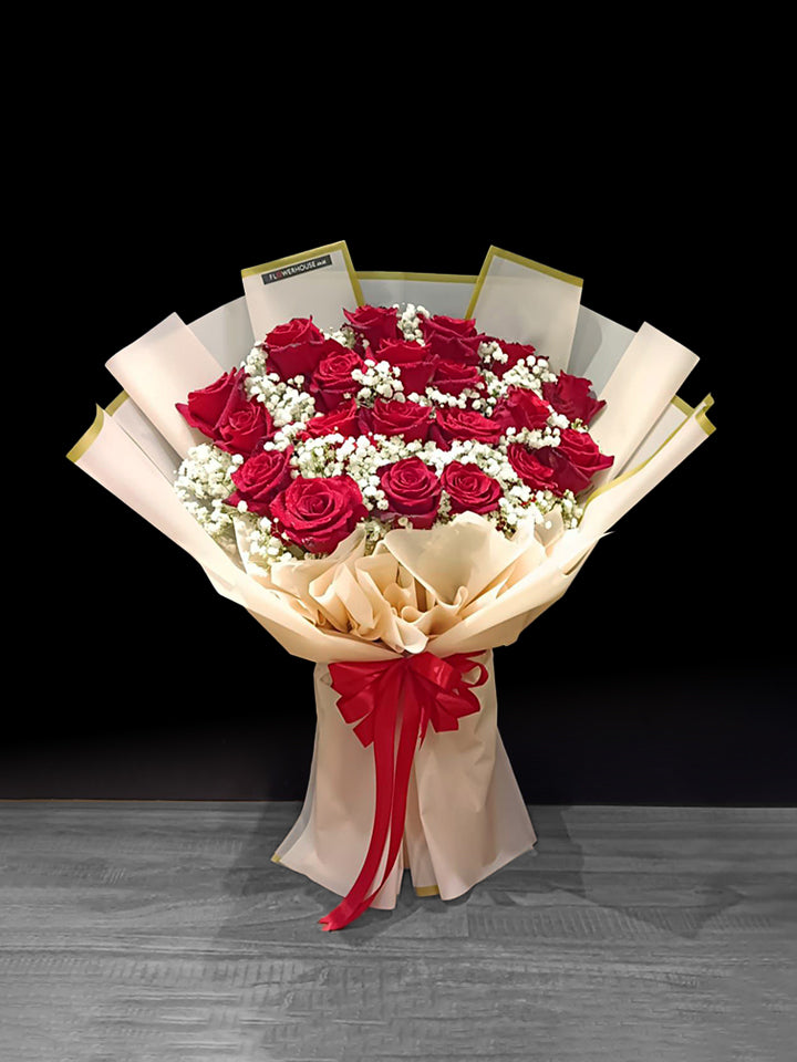 Baby Love 20 Ecuador Red Roses Bouquet