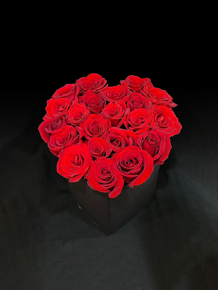 Heart Box 25 Red Rose