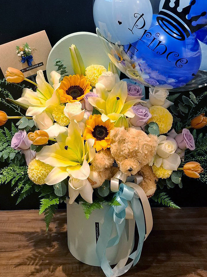 Miel Balloon Fleur Box