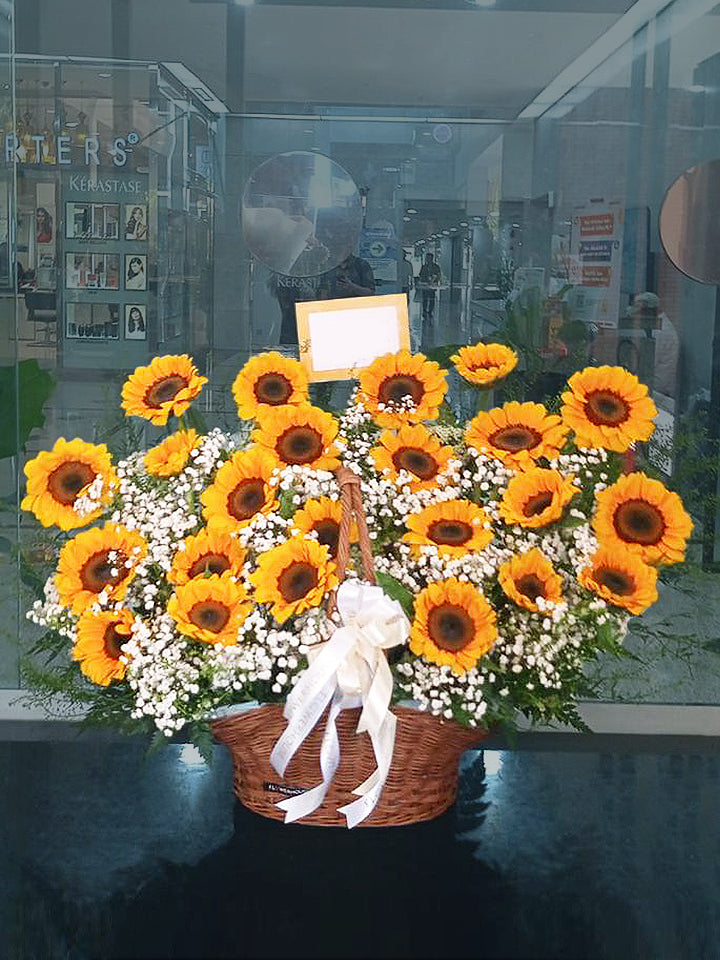 Soleil Sunflower Basket