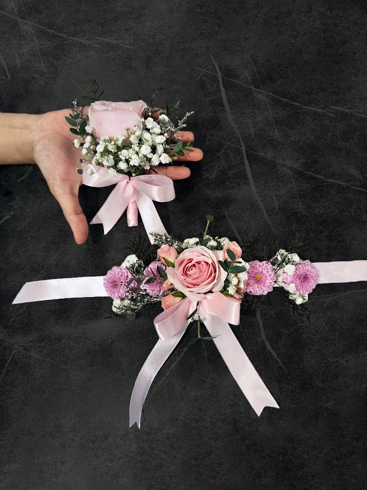Flower Corsage Set