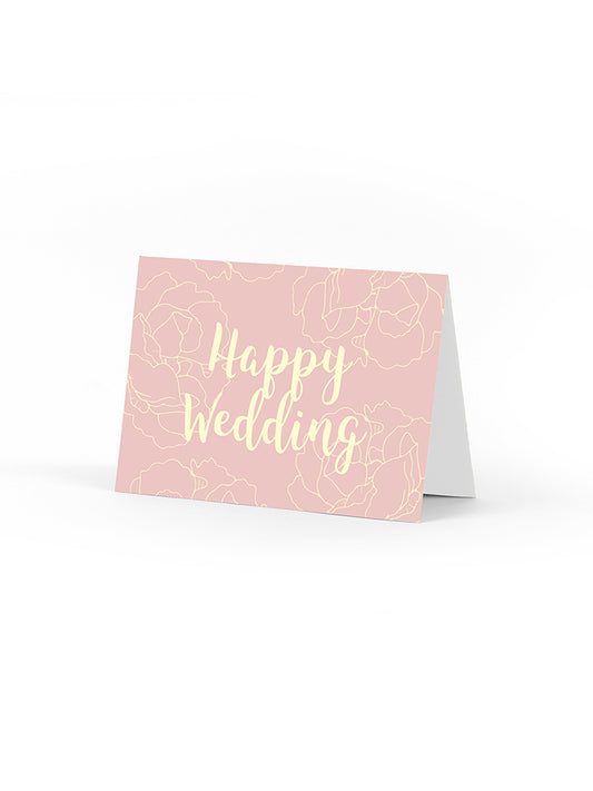 Happy Wedding Pink Card