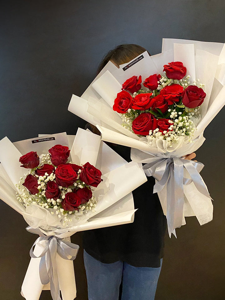 10 Premium Roses Bouquet – flowerhouse-id