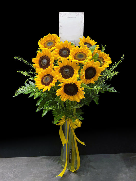 10 Sunflowers Vase