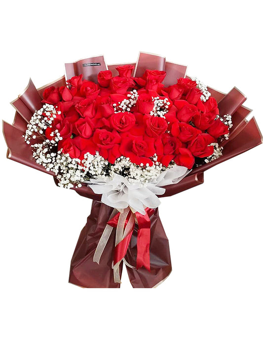 50 Ecuador Roses Bouquet