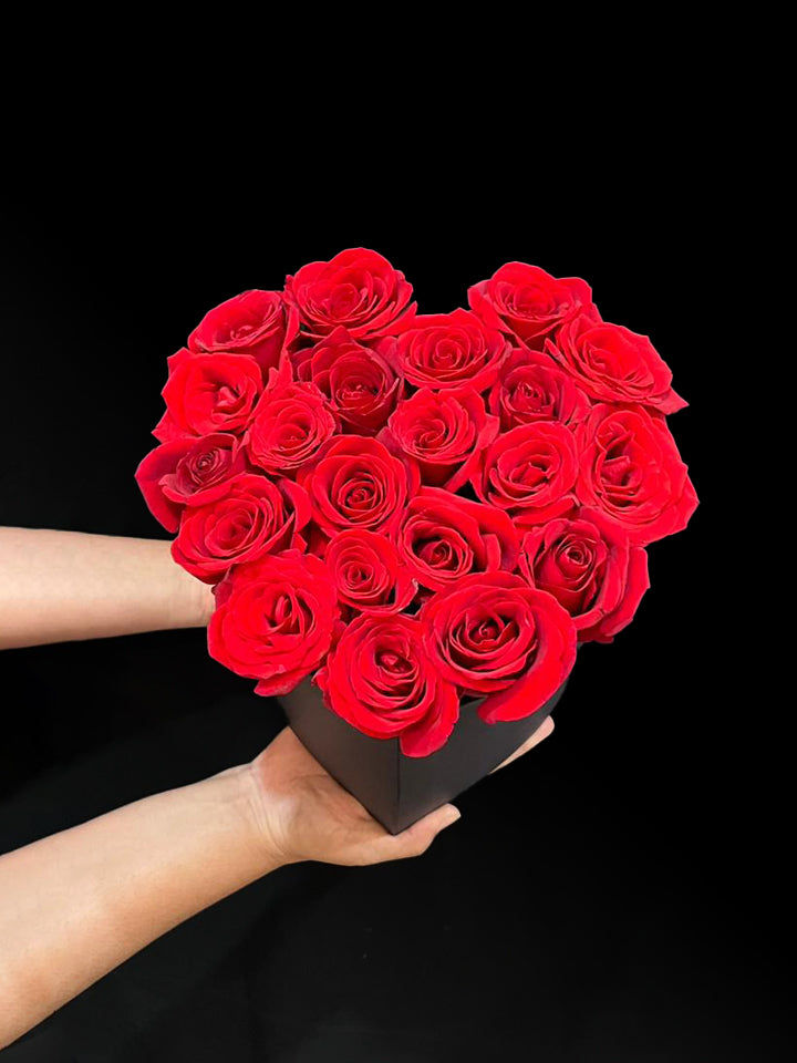 Heart Box 25 Red Rose