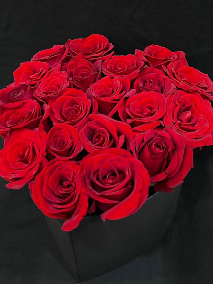Heart Box 25 Red Rose
