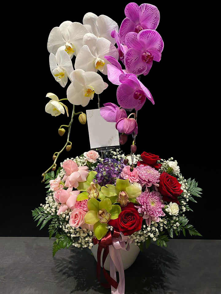 Lewis Two Orchids Vase