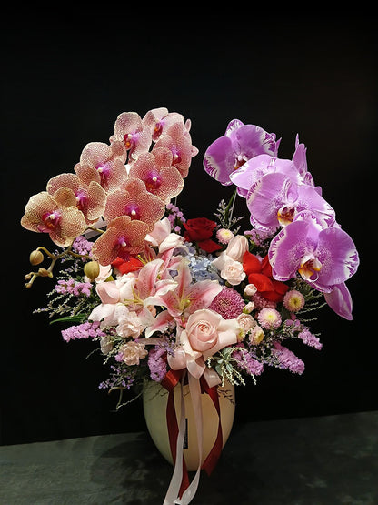 Lewis Two Orchids Vase