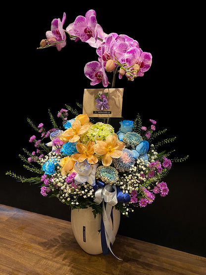 Lewis Two Orchids Vase