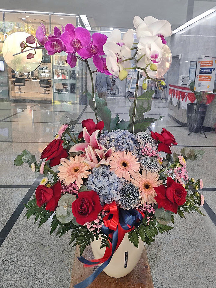 Lewis Two Orchids Vase