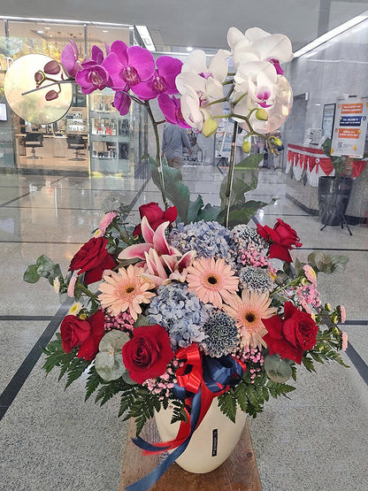 Lewis Two Orchids Vase