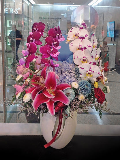 Lewis Two Orchids Vase